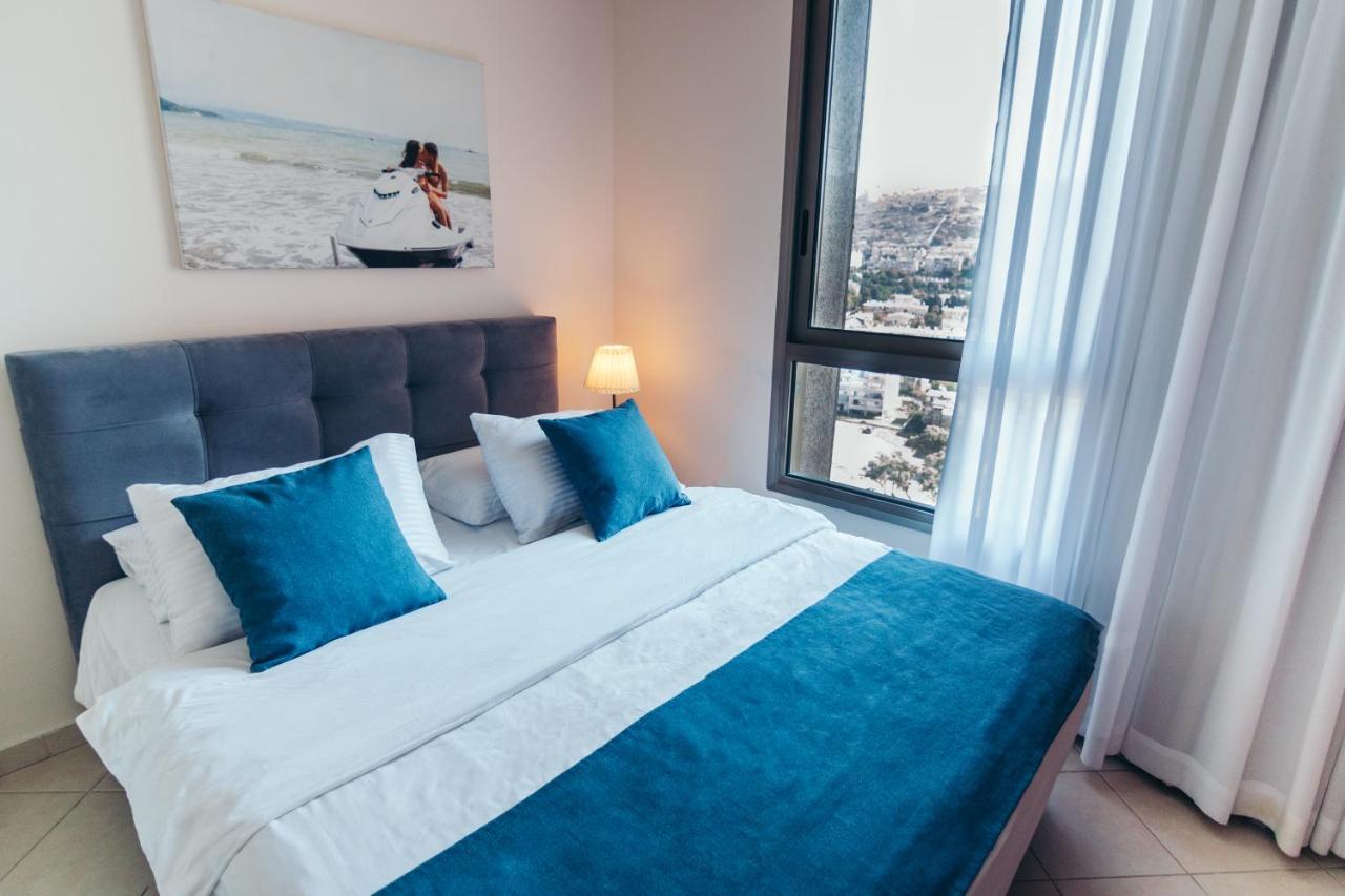 Almog Beach Apartments מגדלי חוף הכרמל חיפה Kültér fotó